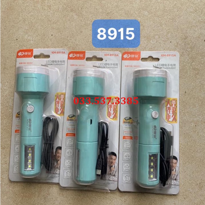 Đèn pin cầm tay, đèn pin tích điện KM 8915 chất lượng cao