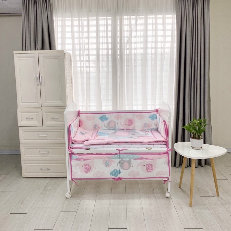 Bộ quây cũi vải cao cấp nhiều chi tiết