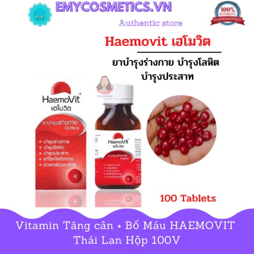 Viên Tăng Cân Haemovit hộp 100 viên - Thái Lan