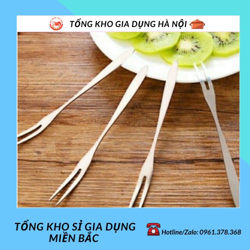 Dĩa inox ăn trái cây cao cấp dài 13 cm siêu bền đẹp 88058 TỔNG KHO SỈ GIA DỤNG