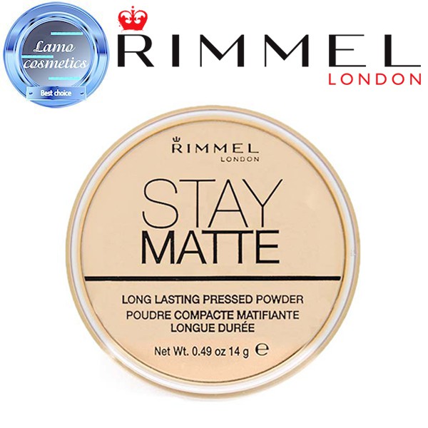 Phấn Phủ RIMMEL Stay Matte Long Lasting Pressed Powder Chính Hãng 100%