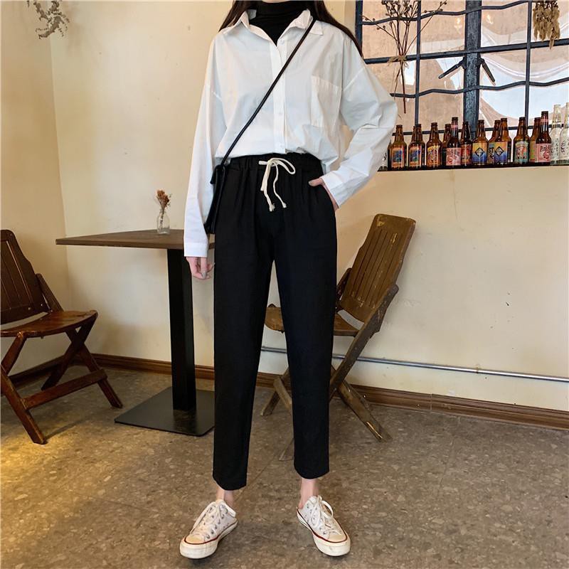 Quần Dài Lưng Cao Phong Cách Hàn Quốc Cho Nam / Nữ | BigBuy360 - bigbuy360.vn