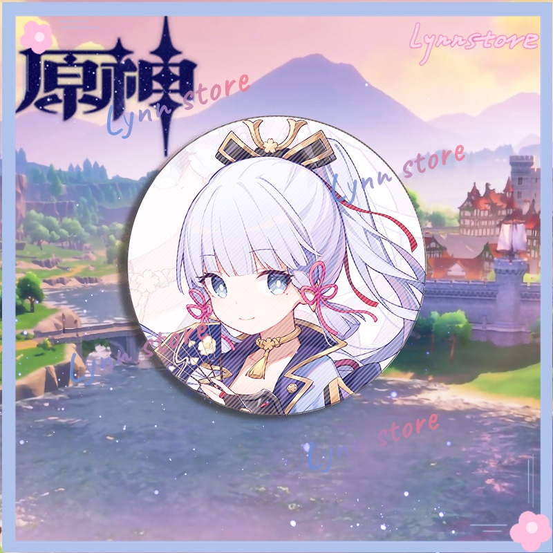 Genshin Impact Hu Tao Klee Xiao Zhongli Raiden Shogun Miko Ganyu Q Phiên bản Hoạt hình mờ flash tốt Phù hiệu Phụ kiện cho Túi quần áo Quà tặng Trâm