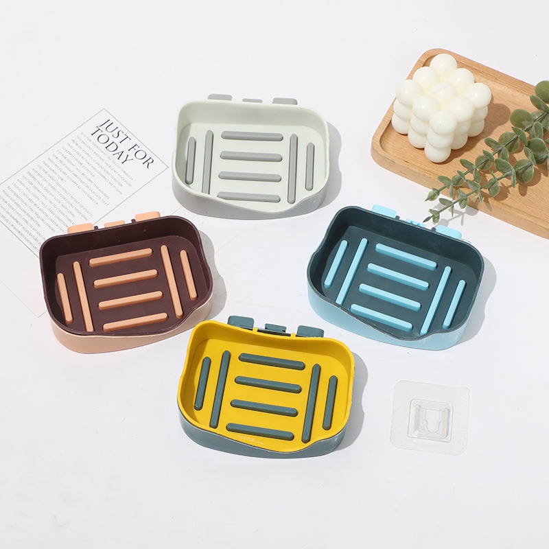 Hộp đựng xà phòng dán tường 2 lớp dán tường siêu chắc mẫu mới