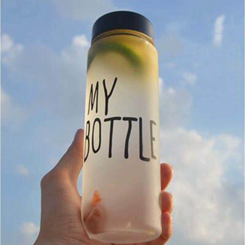 Bình nước du lịch nhựa đựng ép trái cây in chữ "My bottle" | BigBuy360 - bigbuy360.vn