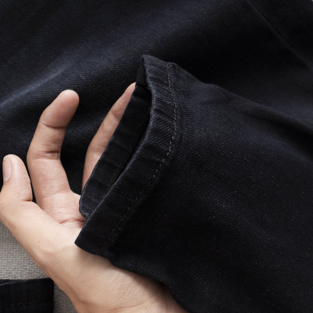 Quần jean nam cao cấp màu đen xám phối wash chất vải jean dày dặn co giãn phong cách hàn quốc thời trang