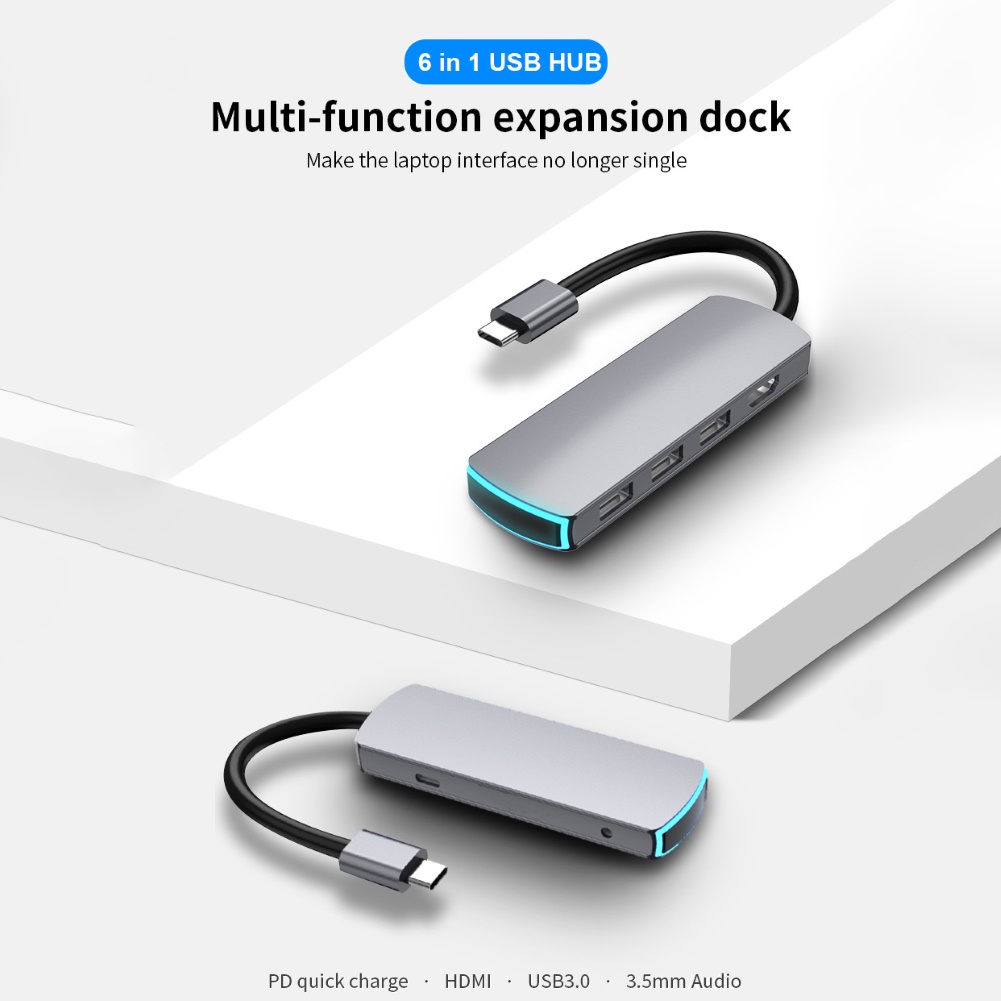 Bộ Chuyển Đổi Cổng Type C Sang 4k Hdmi-Compatible Usb 3.0 Pd Cho Macbook Air