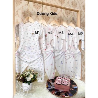Bộ dài tay cài vai Unchi chất Petit cao cấp siêu mềm mịn cho bé từ (5 -14kg)