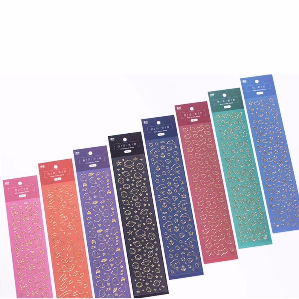 Set 2 miếng dán 8 kiểu họa tiết hoạt hình dùng để trang trí đồ thủ công