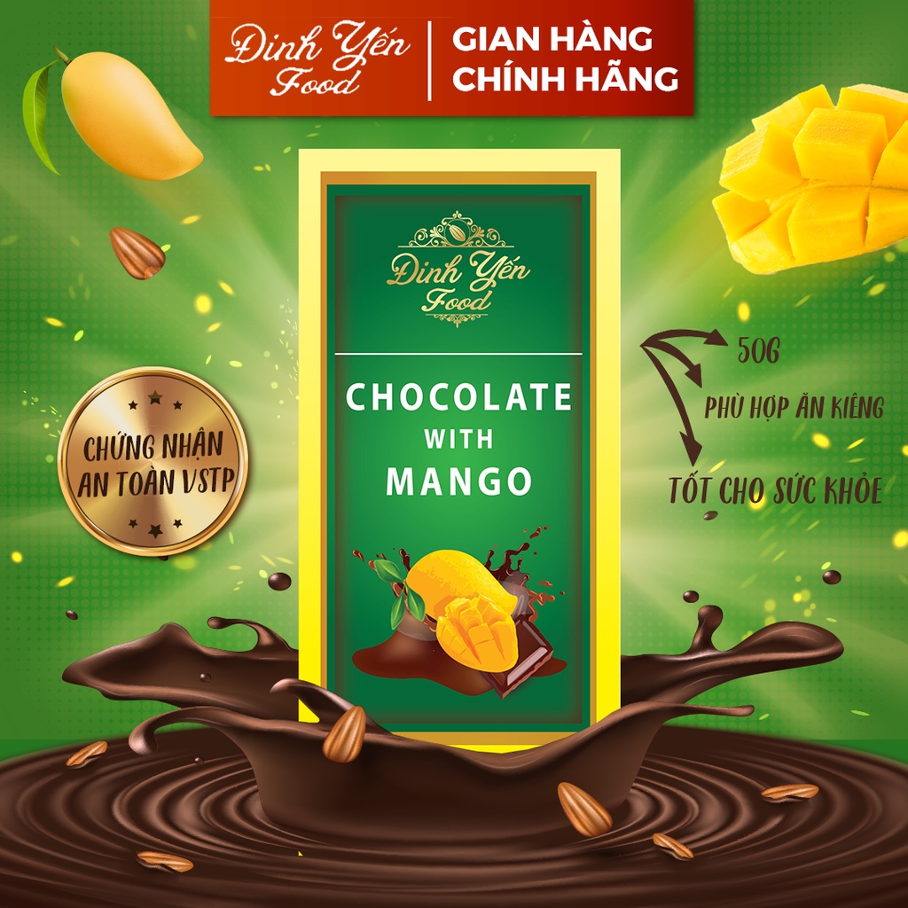 Socola Mix các vị 50g DinhYen đồ ăn vặt siêu ngon giá rẻ