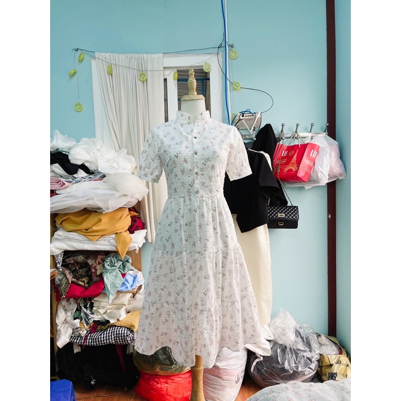 Váy đôi hoa nhí mẹ con