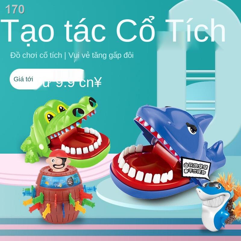 【2021】Đồ chơi trẻ em cá sấu cắn ngón tay điên cuồng nhổ răng rung cùng trò tương tác cha con trí tuệ lắt léo