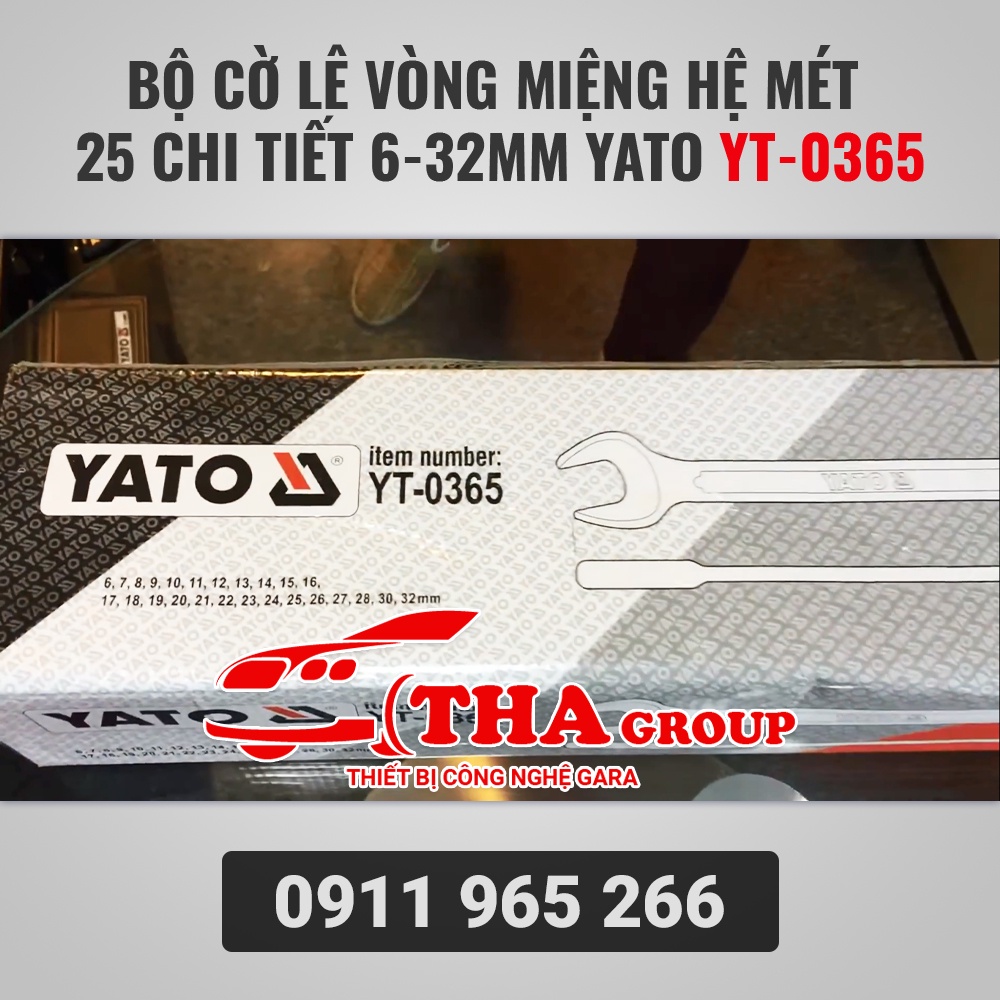 BỘ CỜ LÊ VÒNG MIỆNG HỆ MÉT 25 CHI TIẾT 6-32MM YATO YT-0365