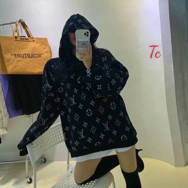 Hoodie chữ in về hàng siêu chất 2 màu đen trắng trẻ trung | BigBuy360 - bigbuy360.vn