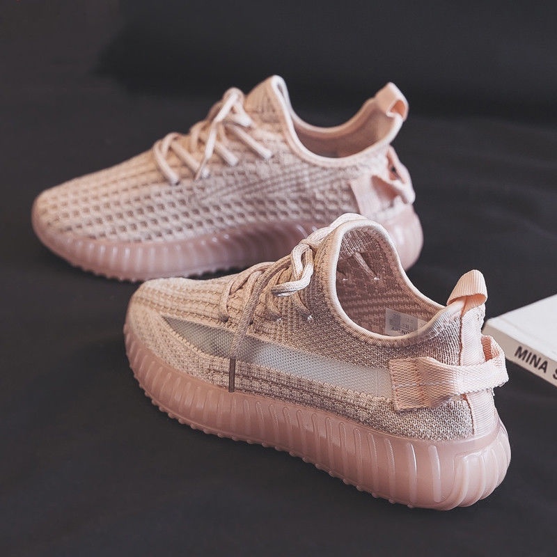 CHZK Giày Thể Thao Dệt Kim Đế Dẻo Siêu Nhẹ Phong Cách Cổ Điển