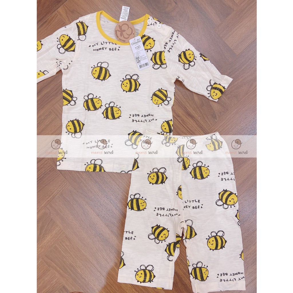🐬[Chính Hãng] Bộ Quần Áo Lửng Honey Bee Cho Bé - Maykids 2021 - Nhập Khẩu Hàn Quốc🐬