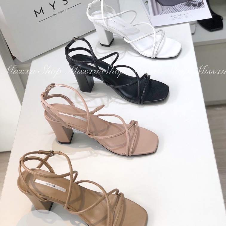 Giày sandal nữ chéo 2 lần 7cm thời trang MYSS - SD86