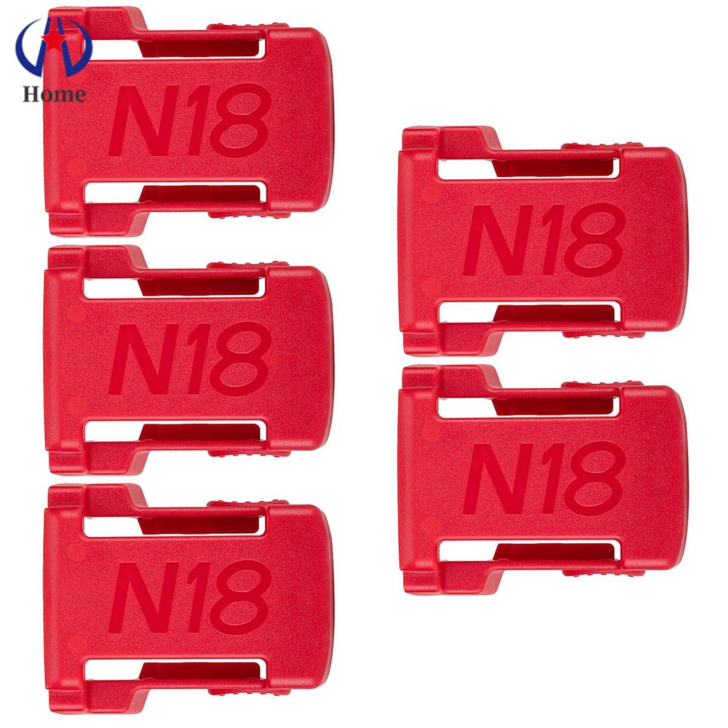 Bộ 5 Giá Đỡ Pin Bằng Nhựa Chịu Tải Nặng Cho Milwaukee M18 18V Battery