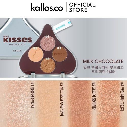 [TEM + BILL CHÍNH HÃNG] Phấn Mắt Etude House Play Color Eyes Hershey Kisses Pouch Kit, Brush Kit 2021 Kèm Túi, Cọ