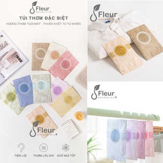 Túi thơm để tủ quần áo Fleurnature thảo mộc lưu hương giữ mùi lâu nhiều mùi lựa chọn khử mùi hôi khử ẩm 25g