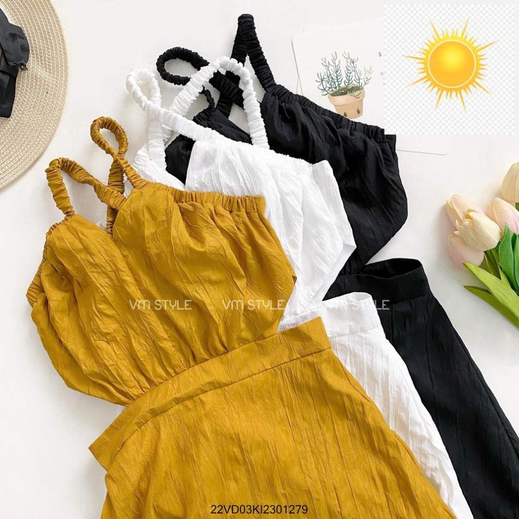 🎃🎃 Đầm body dài cổ yếm khoét eo VM STYLE váy kiểu đắp chéo ngực gợi cảm dự tiệc đi biển 08635 22VD03KI2301 🎃
