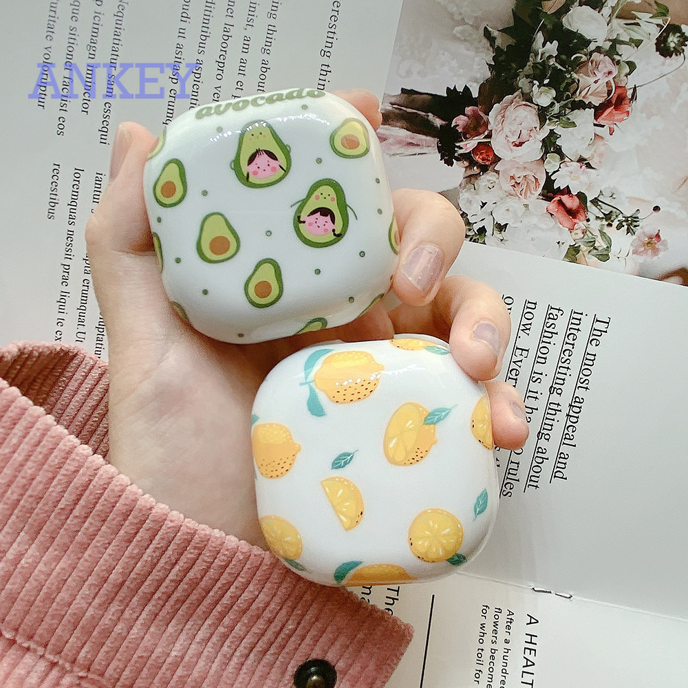 Samsung Galaxy Buds Live / Buds Pro Case PC Cover for Samsung Galaxy Buds Live Case Hard Transparent Case 2020 Headphone Box Cute New Avocado Earphone Cover Batterfly Flower shell