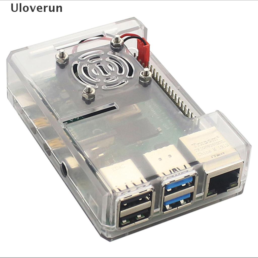 Bộ Vỏ Bảo Vệ Abs Kèm Quạt Tản Nhiệt Bằng Nhôm Cho Raspberry Pi 4b