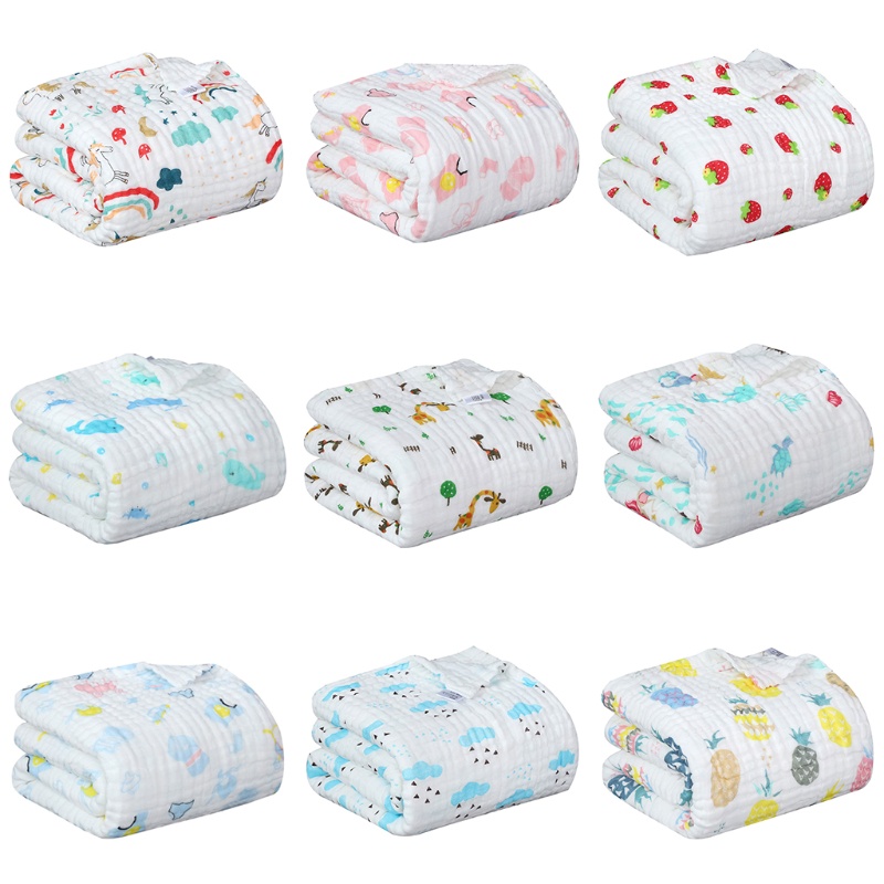 Chăn Cotton 6 Lớp 110x110cm Dành Cho Bé