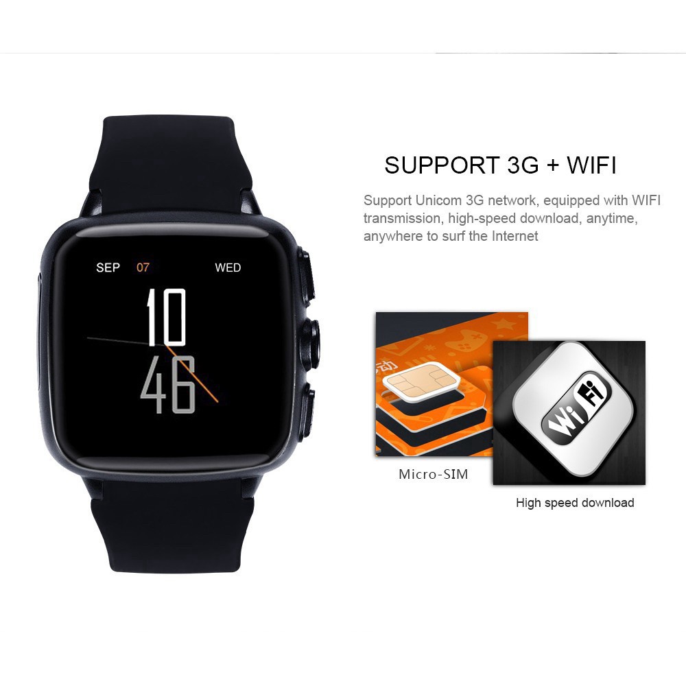 Đồng hồ thông minh HAFU Smartwatch Z01 Android có Wifi, 3G