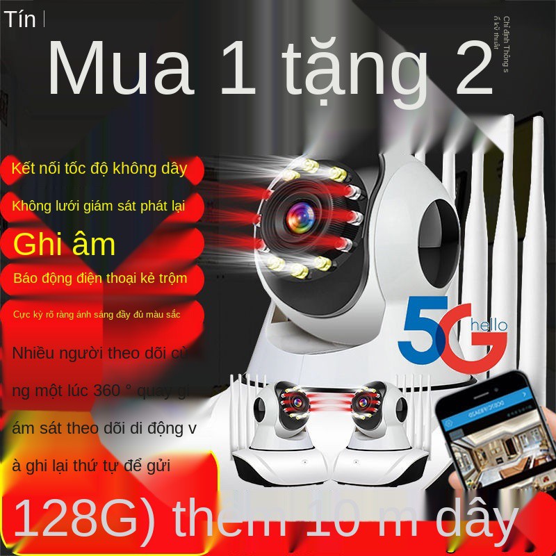 Camera không dây xoay 360 độ nhìn toàn cảnh bằng điện thoại di động từ xa giám sát wifi tại nhà nét cao ban đêm