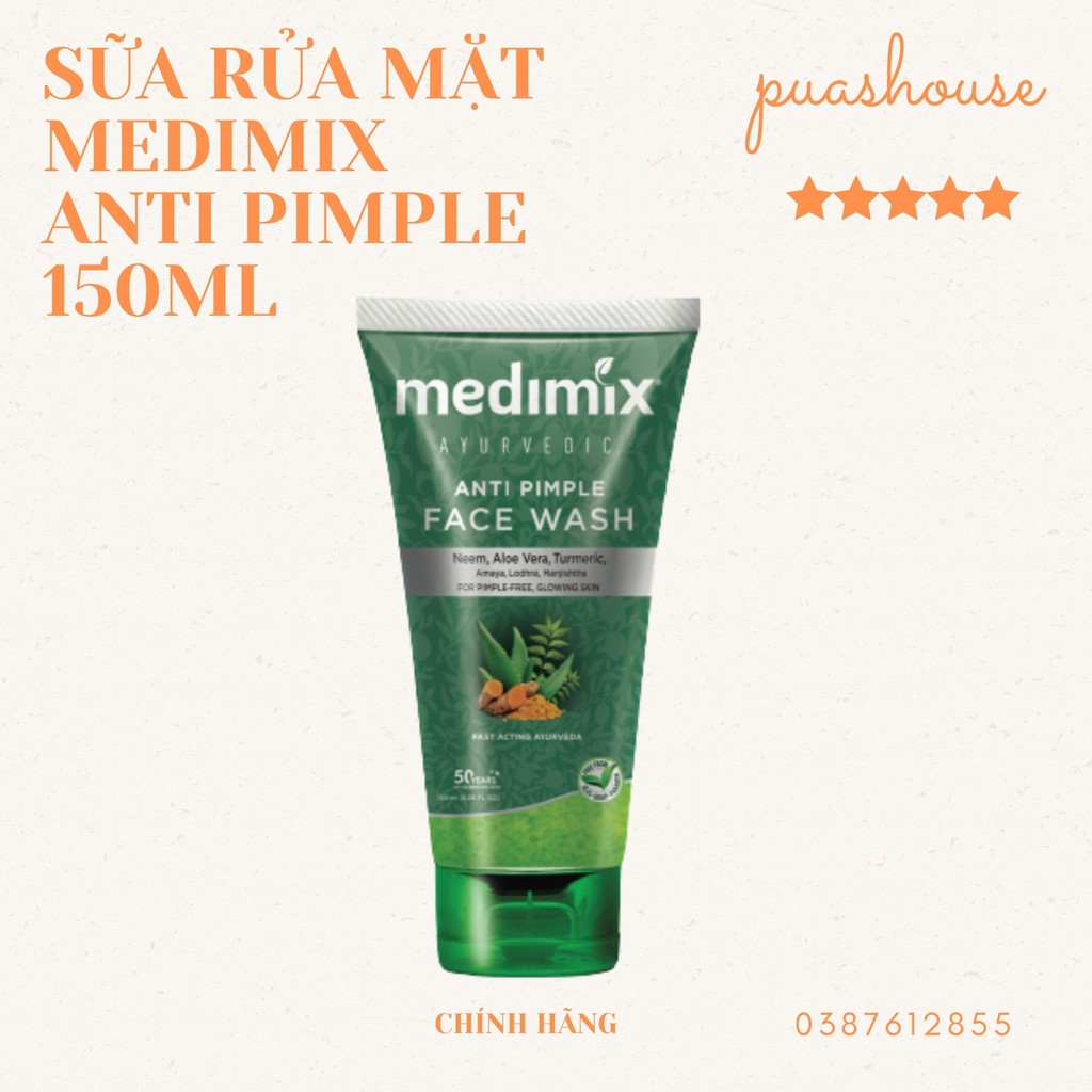 [ CHÍNH HÃNG ] SỮA RỬA MẶT MEDIMIX 6 LOẠI THẢO DƯỢC LÀM SẠCH DA CẤP ẨM 150ML - ẤN ĐỘ