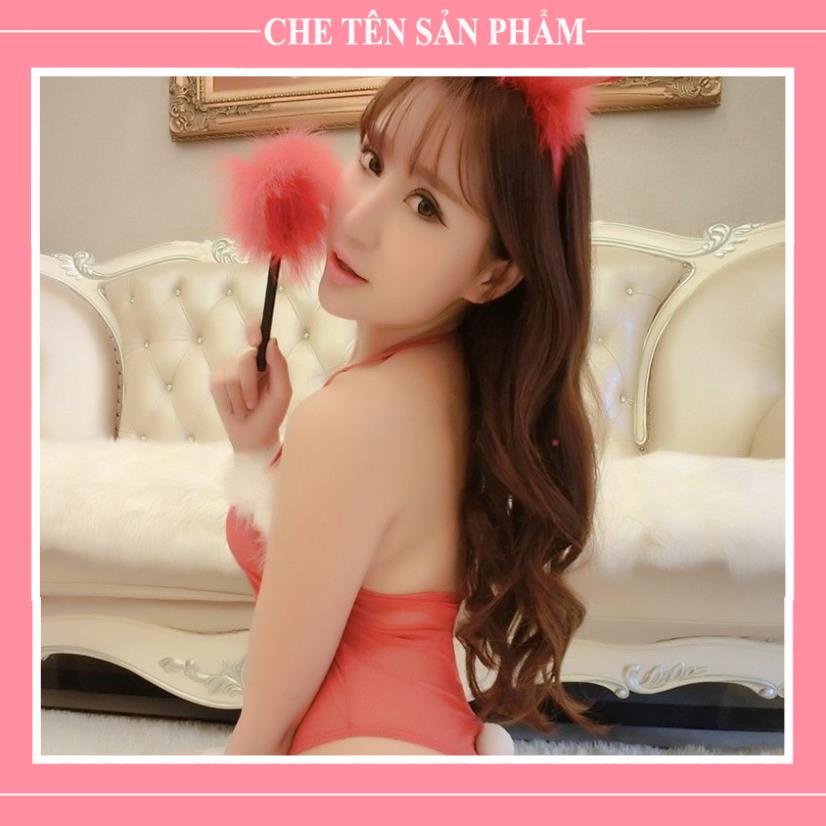 Đồ Ngủ Cosplay Sexy Thỏ Bunny ( Noel ) Điệu Đà, Bộ Bodysuit Sexy Voan Xuyên Thấu Đủ Món _ T900Red QuinBee | BigBuy360 - bigbuy360.vn