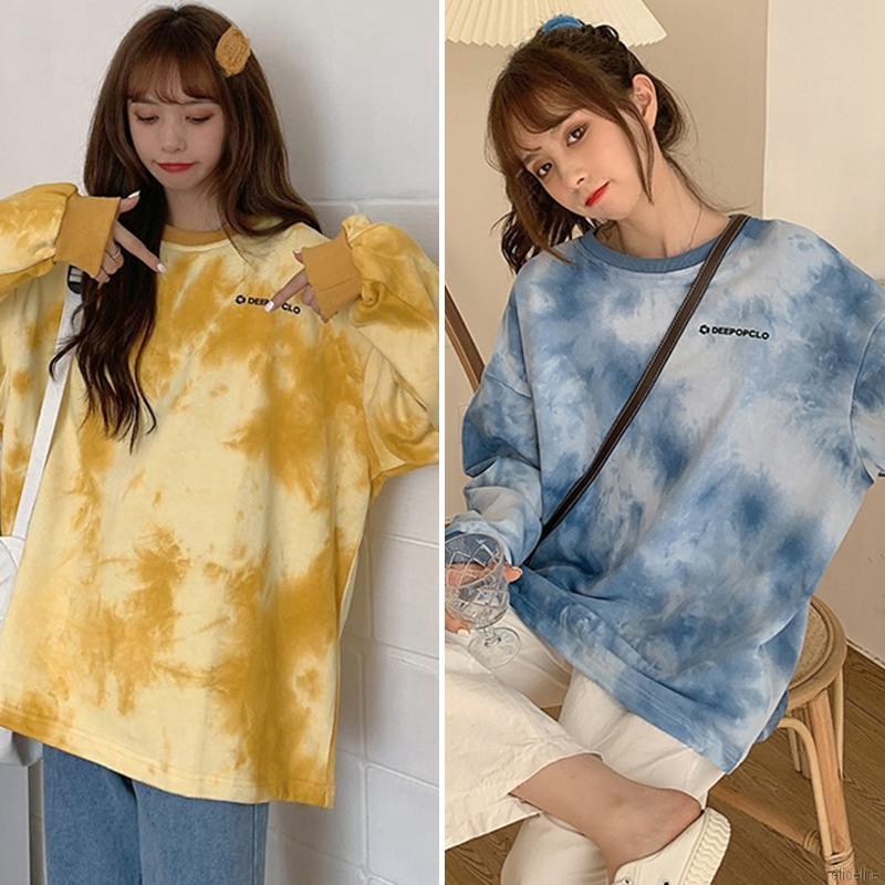 Áo Thun Nữ Dài Tay Cổ Tròn Thời Trang Hàn