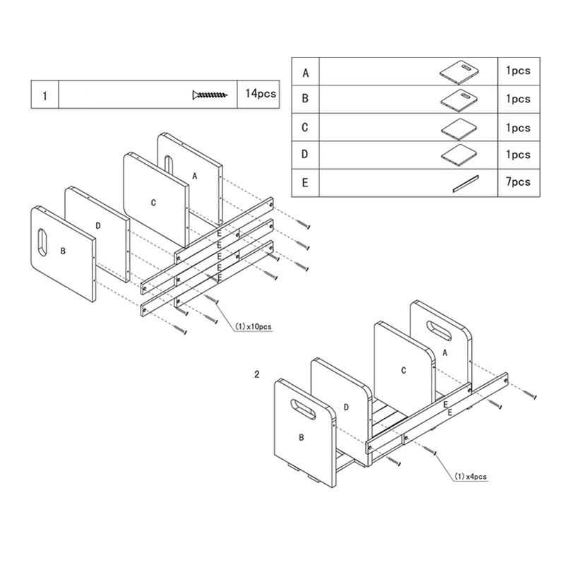 Giá chặn sách co giãn kệ chặn sách để bàn xếp gọn [ gỗ thông ] - BKDW02