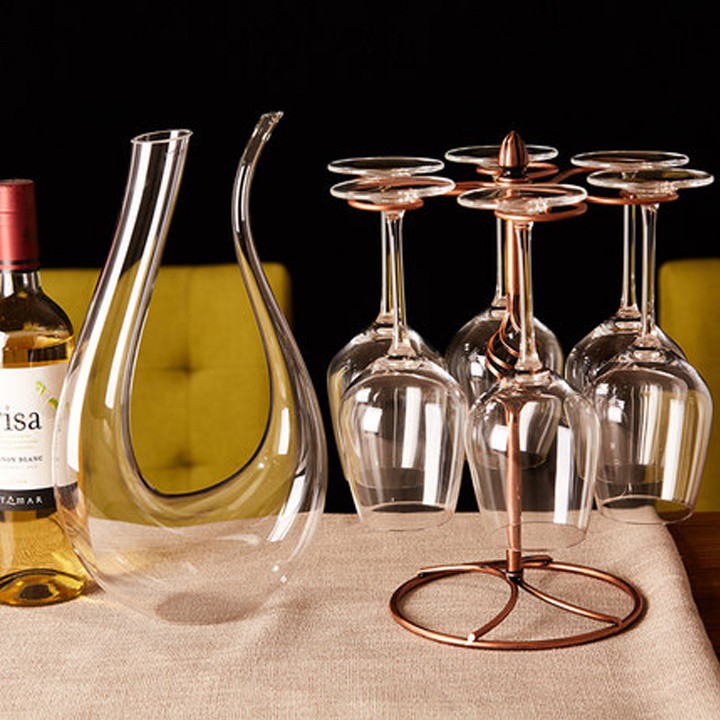 Giá treo ly rượu vang Cao cấp thân thẳng phong cách Bắc Âu Hoài Cổ