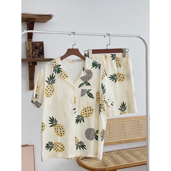 Đồ Bộ -Pyjama thô cộc đùi - ảnh thật shop chụp
