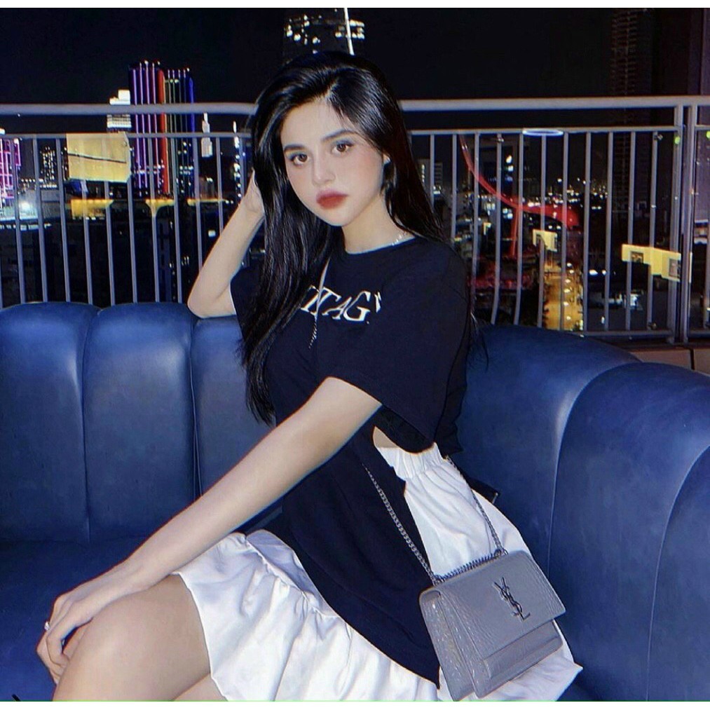 sét bộ nữ thun cotton áo sẻ tà siêu kiểu cách