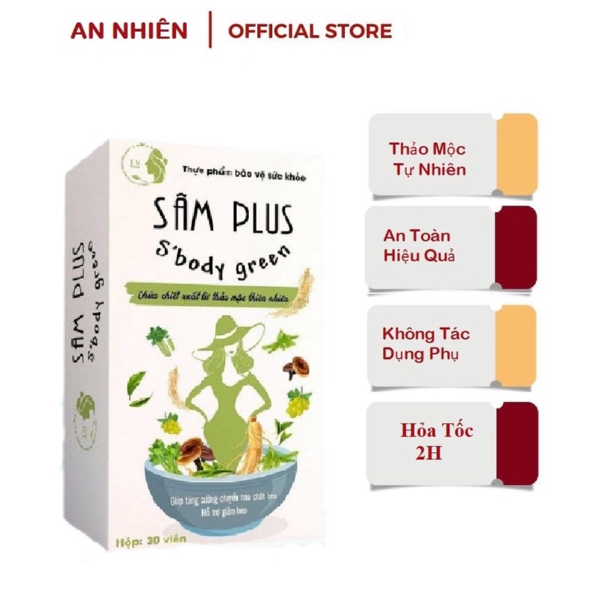 Kẹo Giảm Cân Sâm PLUS S'body green Giúp Giảm Thèm Ăn, Phân Giải Mỡ Thừa An Toàn Hiệu Quả
