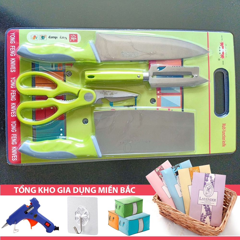 [Tổng Kho Sỉ] Bộ Dao Kéo Gọt K8 Size Lớn Hàng Siêu Thị Đẹp - Lưỡi Dao Sắc Ngọt - Tay Cầm Dày Dặn Chắc Chắn