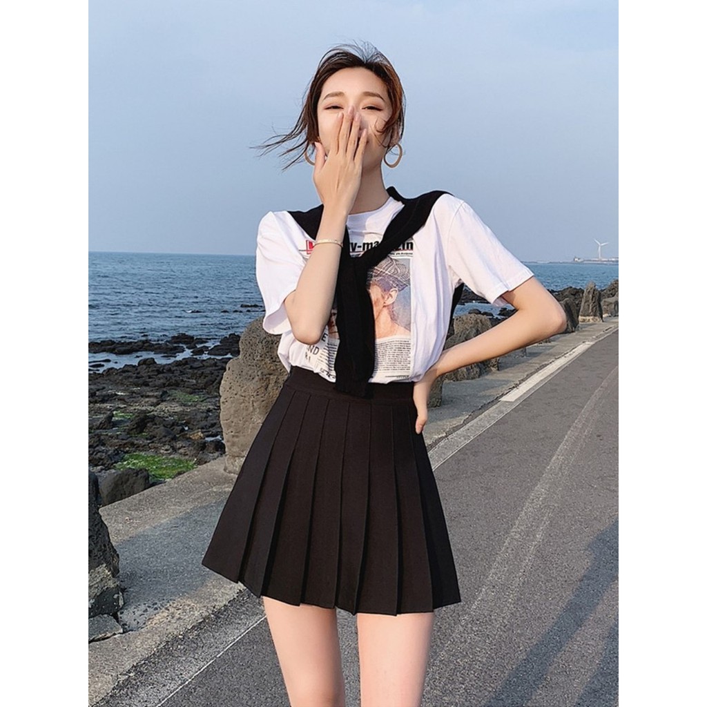 [Mã  EMMA10K Giảm 10k cho đơn hàng từ 199k] Chân Váy Xếp Ly, Chân Váy Chữ A Dáng Ngắn Phong Cách Hàn Quốc HH109 | BigBuy360 - bigbuy360.vn