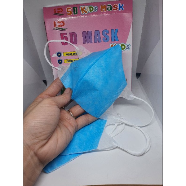 Hộp 10 chiếc khẩu trang y tế 5D mask cho bé từ 5-10 tuổi