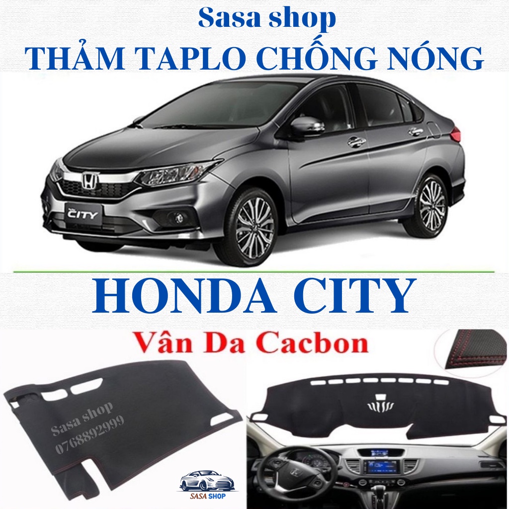 Thảm Taplo da carbon Honda City 2016 - 2019 loại 1