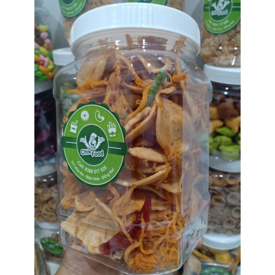 Tai heo mắm ớt lắc khô gà lá chanh siêu ngon hũ 305gram