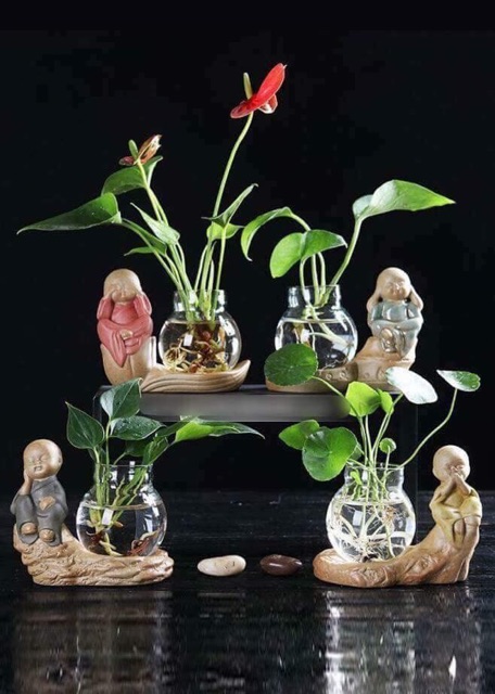 Bộ tượng 4 phong thuỷ tâm linh tứ không, kèm bình hoa | BigBuy360 - bigbuy360.vn