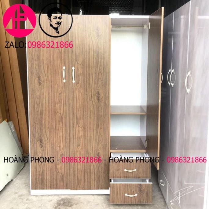 Tủ quần áo 3 cánh nhựa gía gỗ (1m23 x 1m85) 100% Miễn phí & vận chuyển Bảo hành 2 năm tại nhà