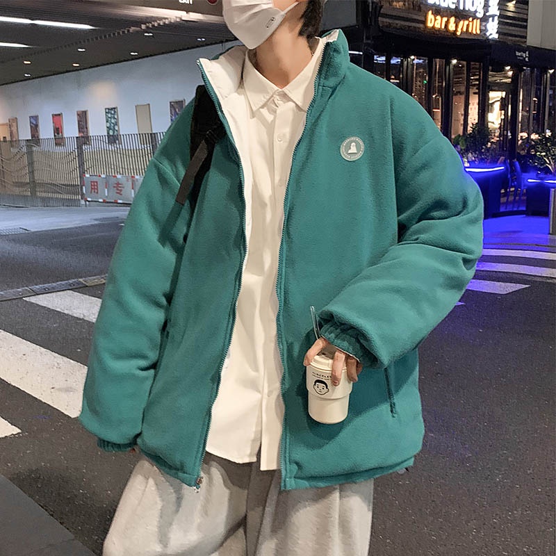 Áo phao nam hàn quốc 2 mặt form rộng phong cách trẻ trung