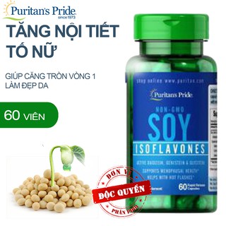 [Puritan's Pride] Viên uống Soy Isoflavones - Tinh chất mầm đậu nành cho phụ nữ tiền mãn kinh - 60 viên nhập khẩu từ Mỹ