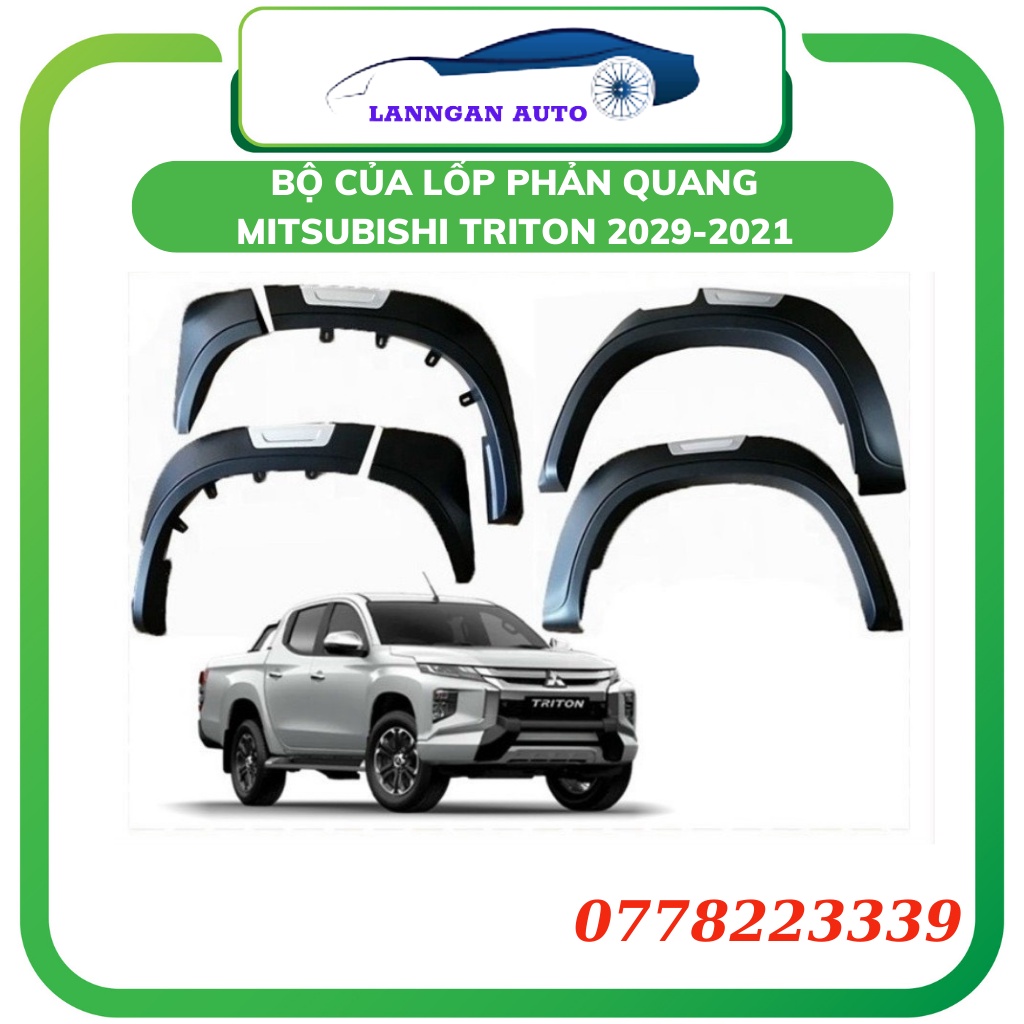 Bộ Cua Lốp Mitsubishi Triton 2019 - 2021 Mẫu Trơn Có Phản Quang - Cua Lốp Triton 2019 2020 2021 2022
