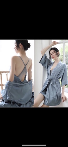 Váy ngủ chất liệu satin lụa ren hàng nhập