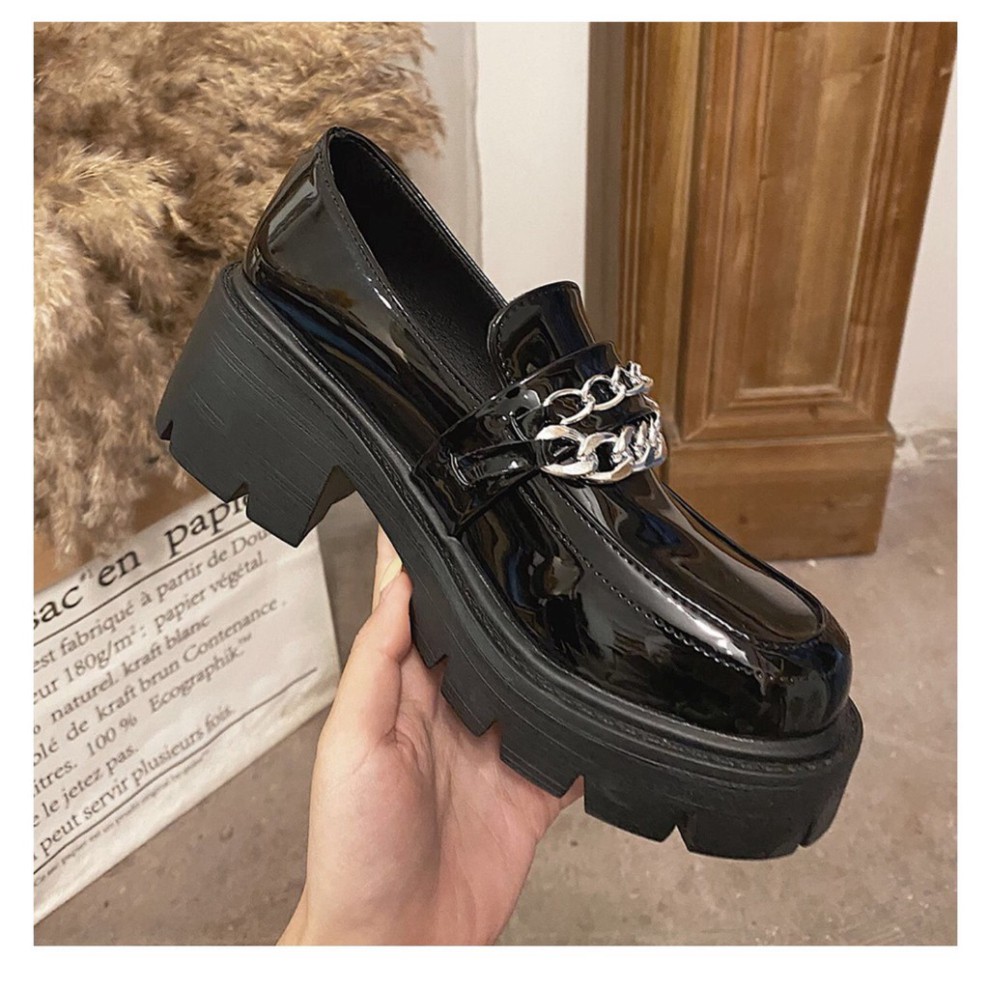 (FREESIZE - CÓ SẴN) Giày Lolita - Giày Oxford nữ tăng chiều cao chất da xịn